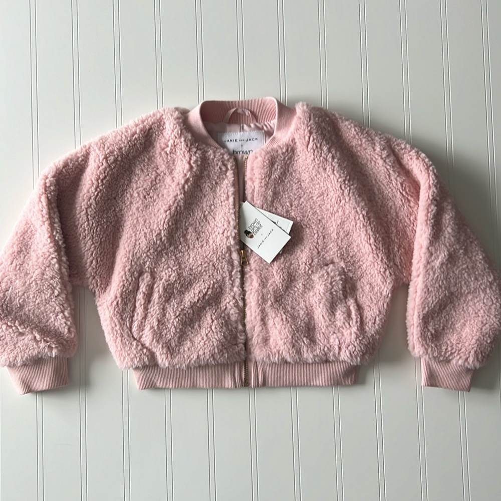 Janie and Jack x Brown Girls do Ballet | Pink Fur Jacket